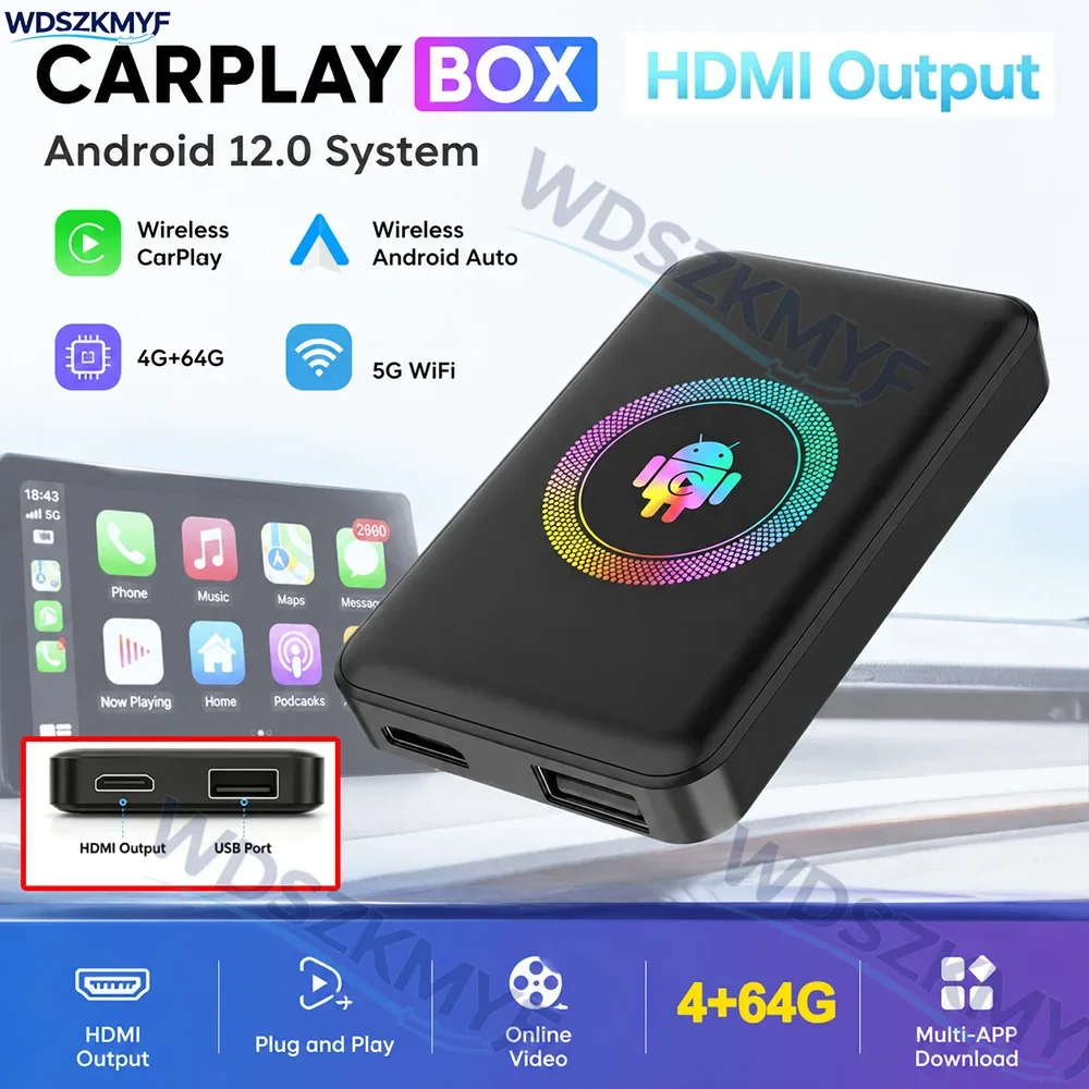 Android AI Box 4G+64G Wireless CarPlay Adapter Android Auto HDMI port 4K TV Box For Youtube Netflix For VW Toyota Hyundai Ford
Android AI Box 4G+64G Wireless CarPlay Adapter Android Auto HDMI port 4K TV Box For Youtube Netflix For VW Toyota Hyundai Ford