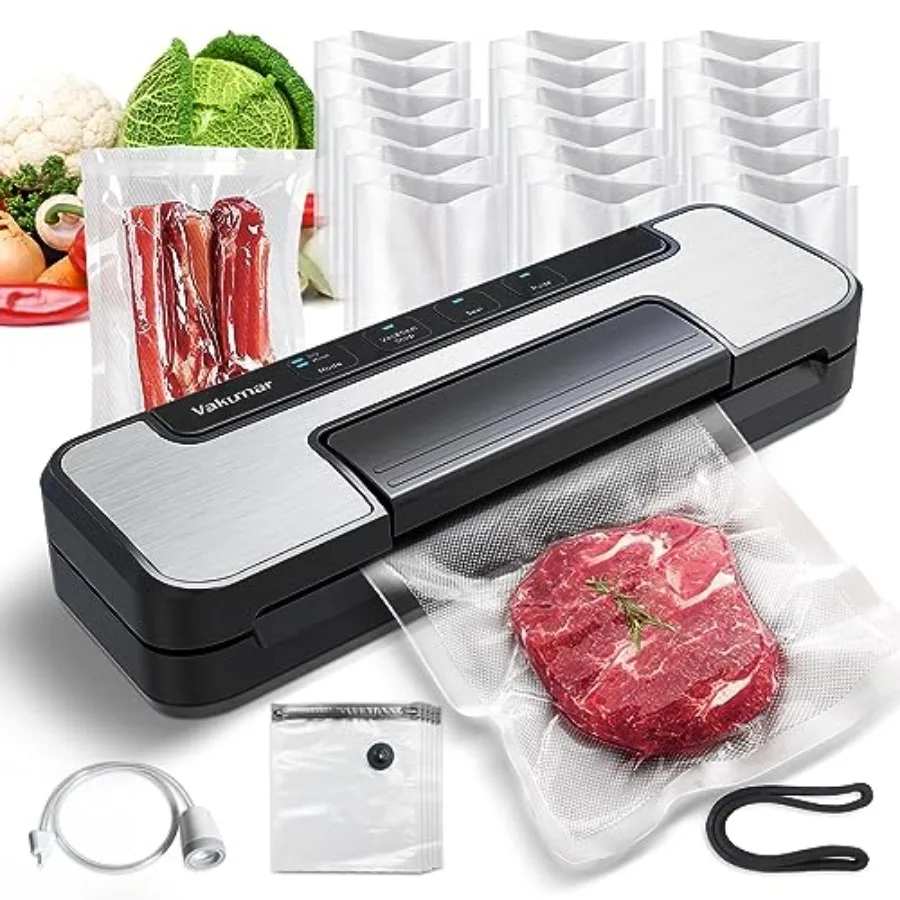 Vacuum Sealer Machine 80Kpa Food Vacuum Sealer Machine with Double Pump Dry /Moist Pulse Mode Handle Locked Design LED Indicato
Vacuum Sealer Machine 80Kpa Food Vacuum Sealer Machine with Double Pump Dry /Moist Pulse Mode Handle Locked Design LED Indicato