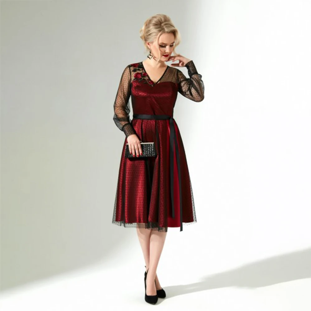 Laxsesu A-Line Mother Of The Bride Dresses Long Sleeves Appliques Knee Length Red Satin Groom Mother Dresses 2022
Laxsesu A-Line Mother Of The Bride Dresses Long Sleeves Appliques Knee Length Red Satin Groom Mother Dresses 2022