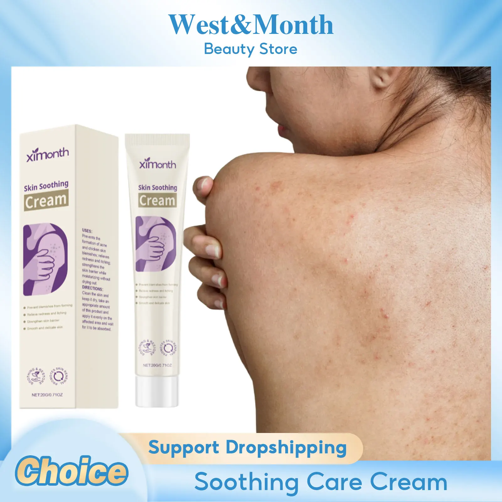 Relieve Redness Cream Soothing Moisturizing Smoothing Suppress Acne Control Shrink Pores Whitening Nourish Refresh Repair Cream
Relieve Redness Cream Soothing Moisturizing Smoothing Suppress Acne Control Shrink Pores Whitening Nourish Refresh Repair Cream