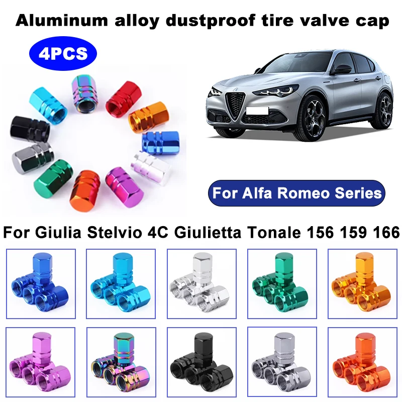 4PCS aluminum alloy car tire valve stem cap tire wheel rim valve cover dustproof and waterproof For Alfa Romeo Series
4PCS aluminum alloy car tire valve stem cap tire wheel rim valve cover dustproof and waterproof For Alfa Romeo Series