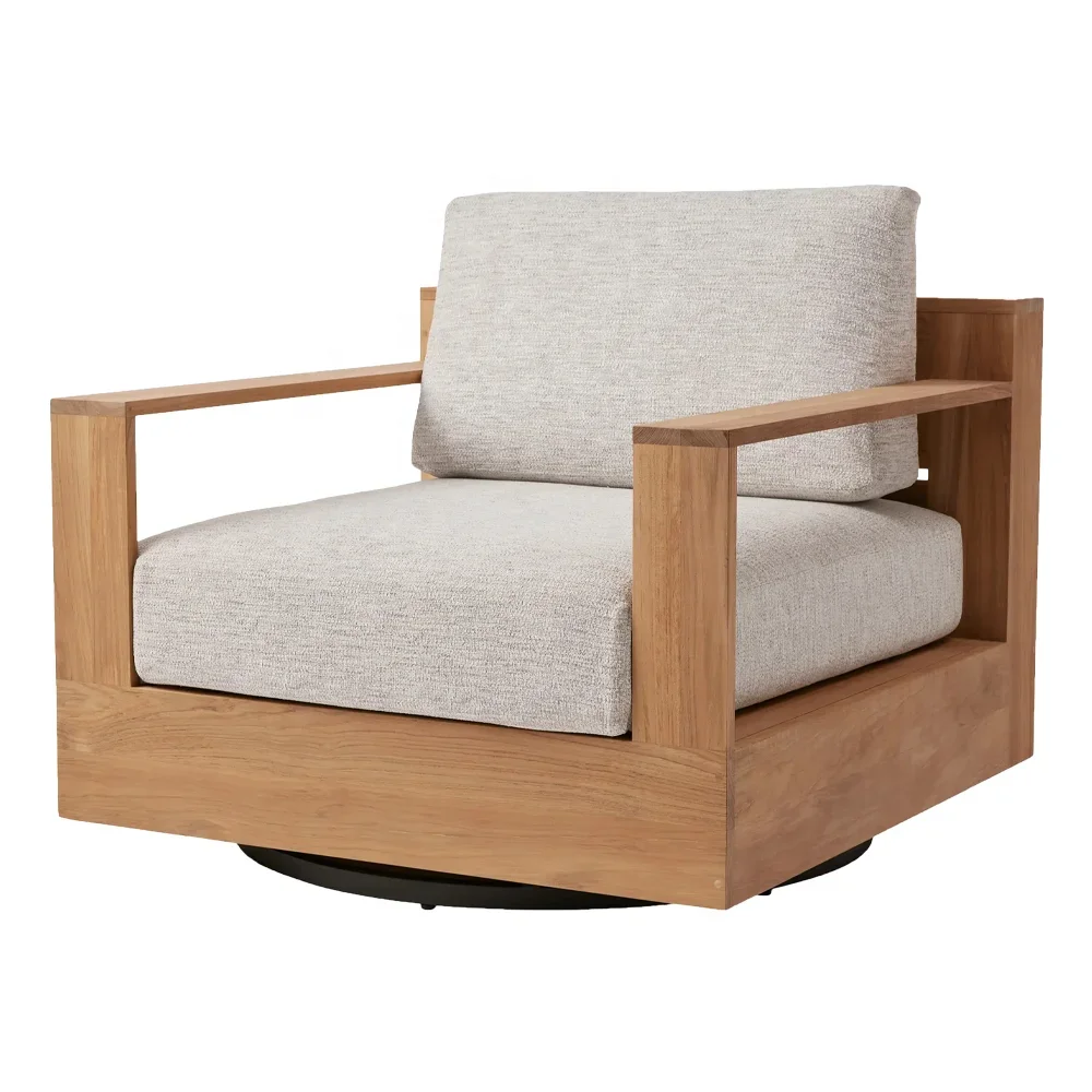 Premium rotating teak chair for outdoor weathering natural finishes and traditional apartment design
Premium rotating teak chair for outdoor weathering natural finishes and traditional apartment design