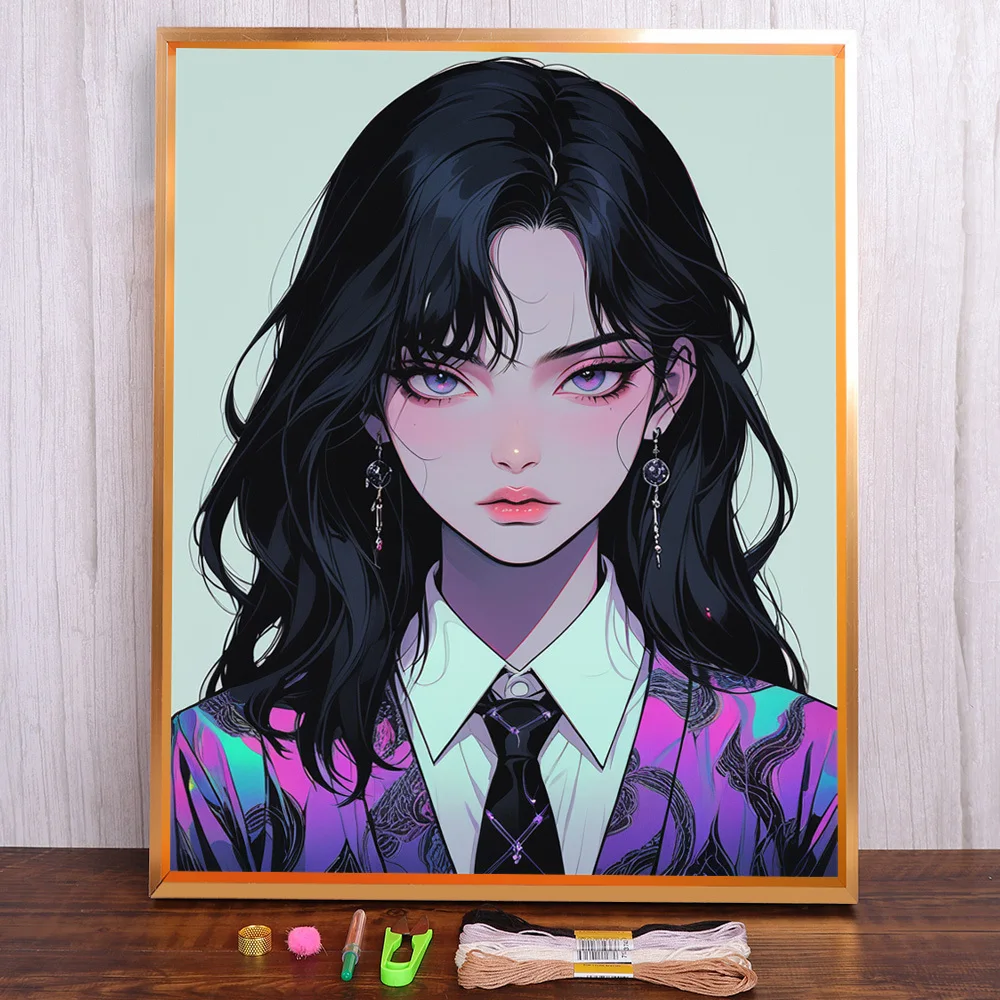 Cool Girl Printed Fabric 11CT Cross-Stitch Embroidery Kit DMC Threads Painting Knitting Craft Handmade Magic Jewelry Needle
Cool Girl Printed Fabric 11CT Cross-Stitch Embroidery Kit DMC Threads Painting Knitting Craft Handmade Magic Jewelry Needle