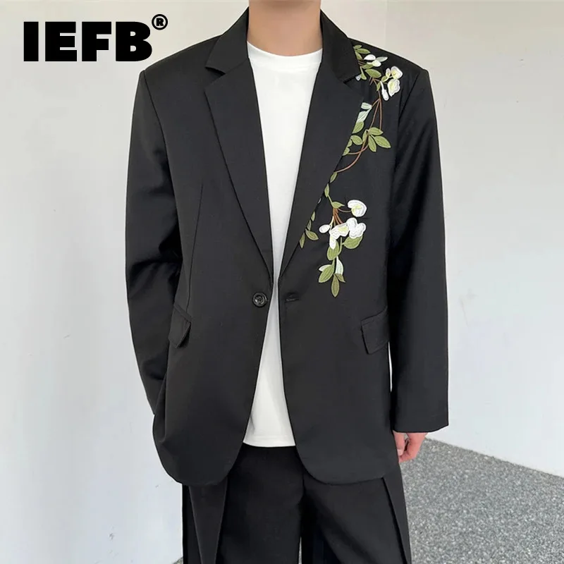 IEFB Male Suit Jacket Lapel Single Button Spring Summer New Chinese Style Embroidery Pocket Men's Coat Casual Clothing 9C5370
IEFB Male Suit Jacket Lapel Single Button Spring Summer New Chinese Style Embroidery Pocket Men's Coat Casual Clothing 9C5370