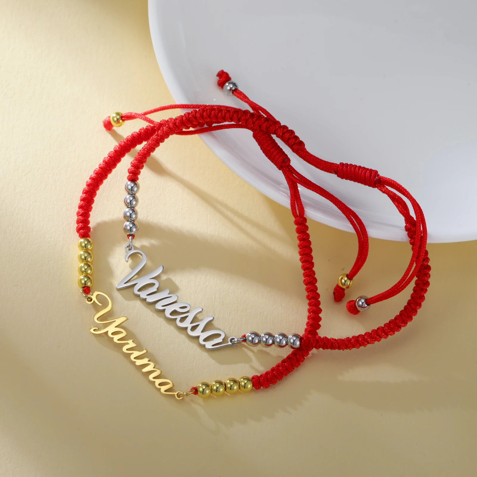 Lemegeton Customized Name Bracelets Braided Rope Adjustable Wristband Personalized Stainless Steel Jewelry Father's Day Gifts
Lemegeton Customized Name Bracelets Braided Rope Adjustable Wristband Personalized Stainless Steel Jewelry Father's Day Gifts