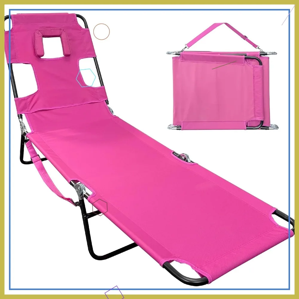 Face Down Tanning Lounge Chair with Face & Arm Holes - Adjustable Backrest - UV Resistant Polyester - Pink Stripes
Face Down Tanning Lounge Chair with Face & Arm Holes - Adjustable Backrest - UV Resistant Polyester - Pink Stripes