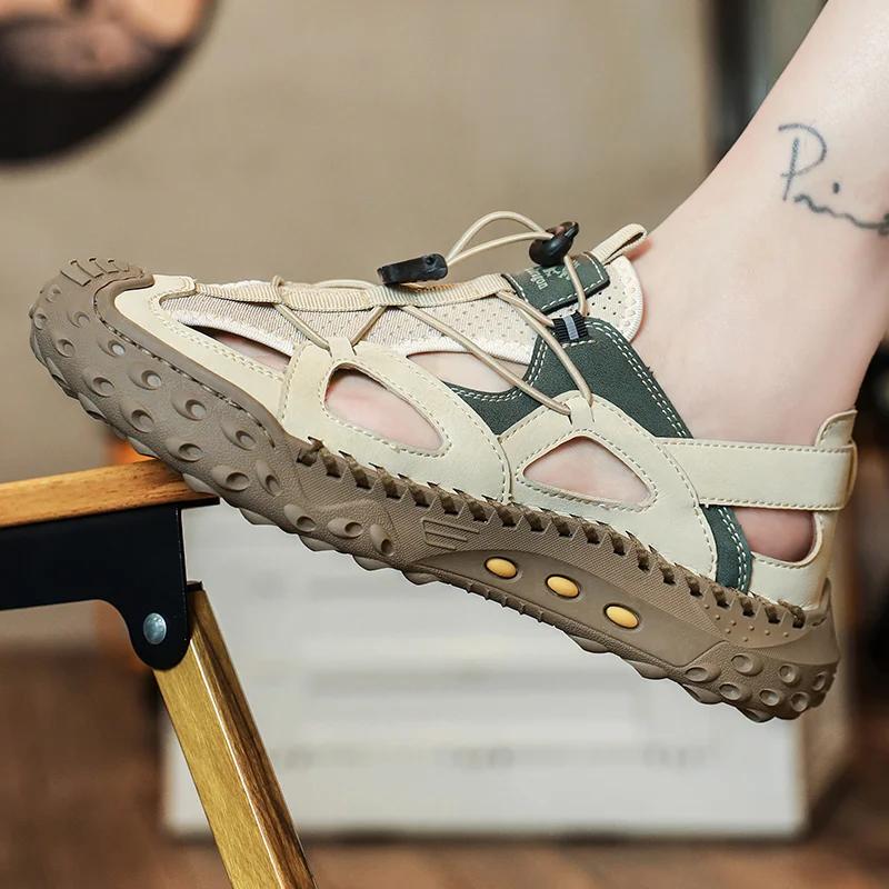 New Summer Breathable Men Sandals Fashion Roman Sandals Handmade Mesh Men Casual Shoes Platform Outdoor Men's Beach Sandals
New Summer Breathable Men Sandals Fashion Roman Sandals Handmade Mesh Men Casual Shoes Platform Outdoor Men's Beach Sandals