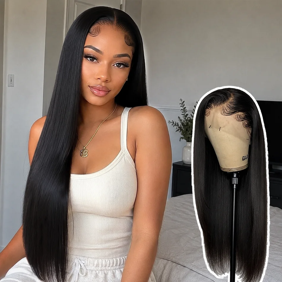 13x4 13x6 Hd Bone Straight Transparent Lace Front Wig Human Hair 40 Inch Pre Plucked Lace Frontal Wigs 200 Density
13x4 13x6 Hd Bone Straight Transparent Lace Front Wig Human Hair 40 Inch Pre Plucked Lace Frontal Wigs 200 Density