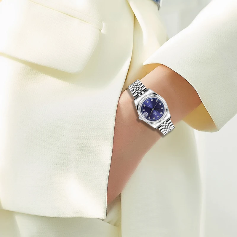 【START】Women's Automatic Mechanical Watch Leisure Fashion Metal Women's Watch Diamond Dial Waterproof Calendar Function
【START】Women's Automatic Mechanical Watch Leisure Fashion Metal Women's Watch Diamond Dial Waterproof Calendar Function