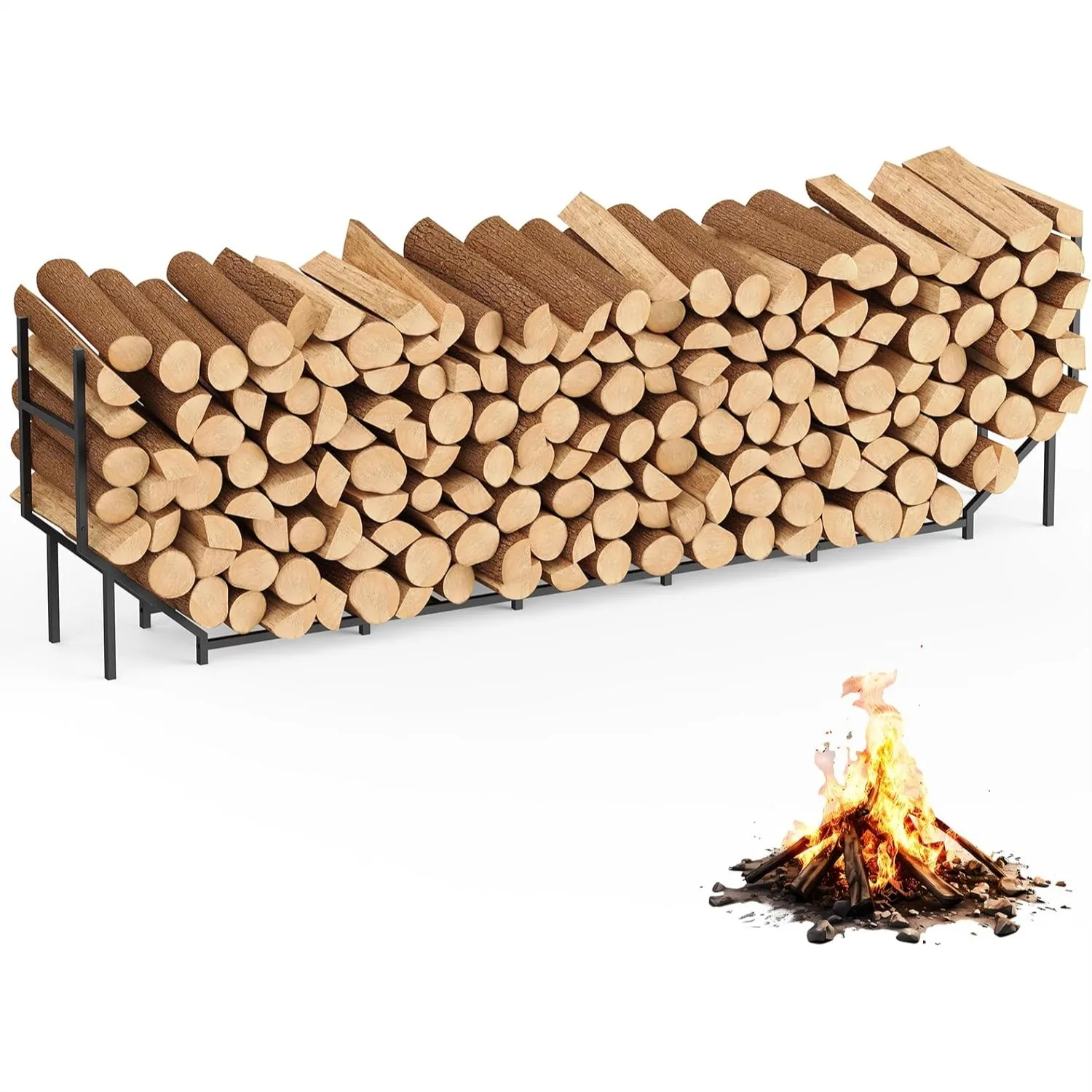 Firewood Rack Holder 8.6FT Heavy Duty Metal Outdoor Storage Stand, Stable Log Holder Wood Stacker for Patio Porch Backyard
Firewood Rack Holder 8.6FT Heavy Duty Metal Outdoor Storage Stand, Stable Log Holder Wood Stacker for Patio Porch Backyard