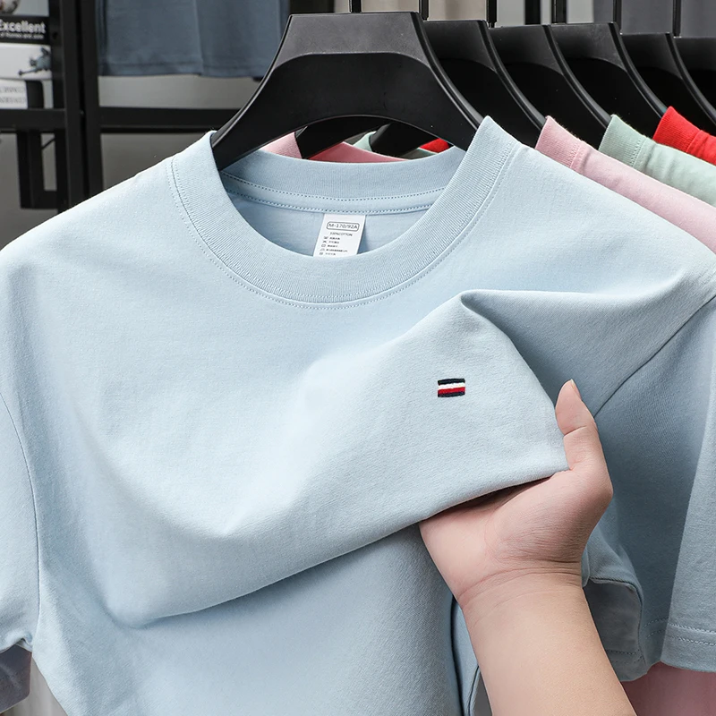 100% cotton brand short sleeve men's summer fashion Korean version luxury embroidery loose casual comfortable breathable T-shirt
100% cotton brand short sleeve men's summer fashion Korean version luxury embroidery loose casual comfortable breathable T-shirt