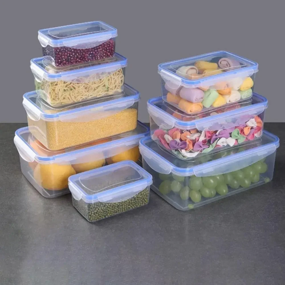Sealed Rectangular Refrigerator Storage Box with Lid Plastic Trasparent Crisper Food Containers Stackable Microw
Sealed Rectangular Refrigerator Storage Box with Lid Plastic Trasparent Crisper Food Containers Stackable Microw