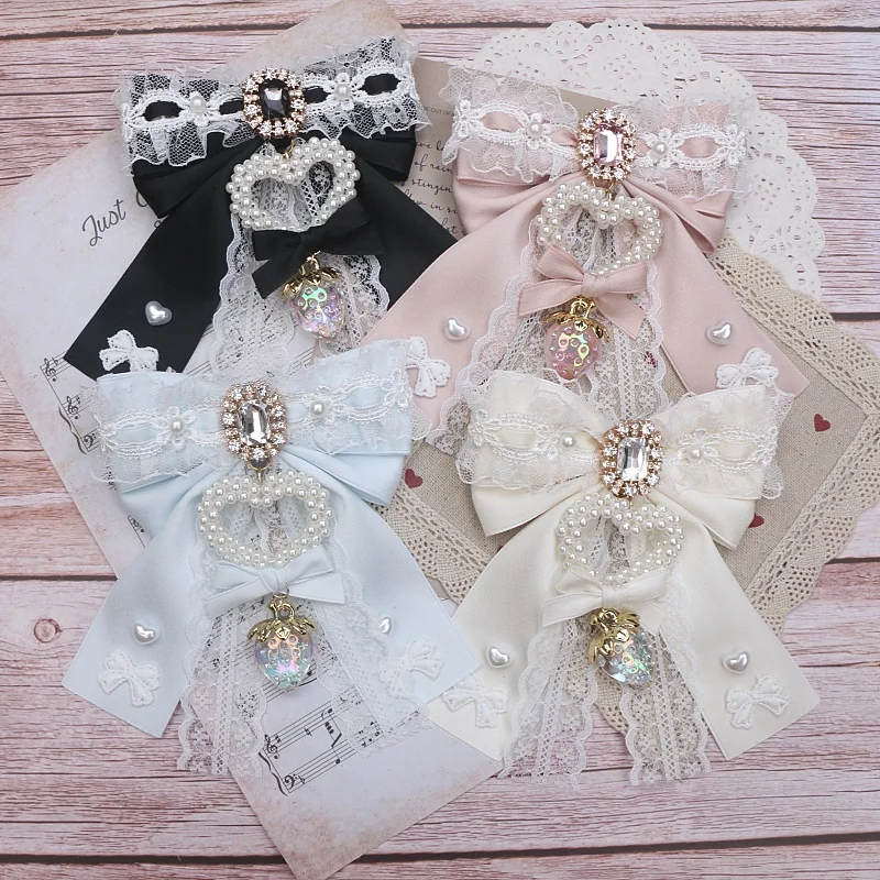 JapaneseLolita Style Big Bow Lace Hair Accessories Lace Strawberry Pendant Sweet Mine Headdress Hairpin Side Clip Fashion Girls
JapaneseLolita Style Big Bow Lace Hair Accessories Lace Strawberry Pendant Sweet Mine Headdress Hairpin Side Clip Fashion Girls