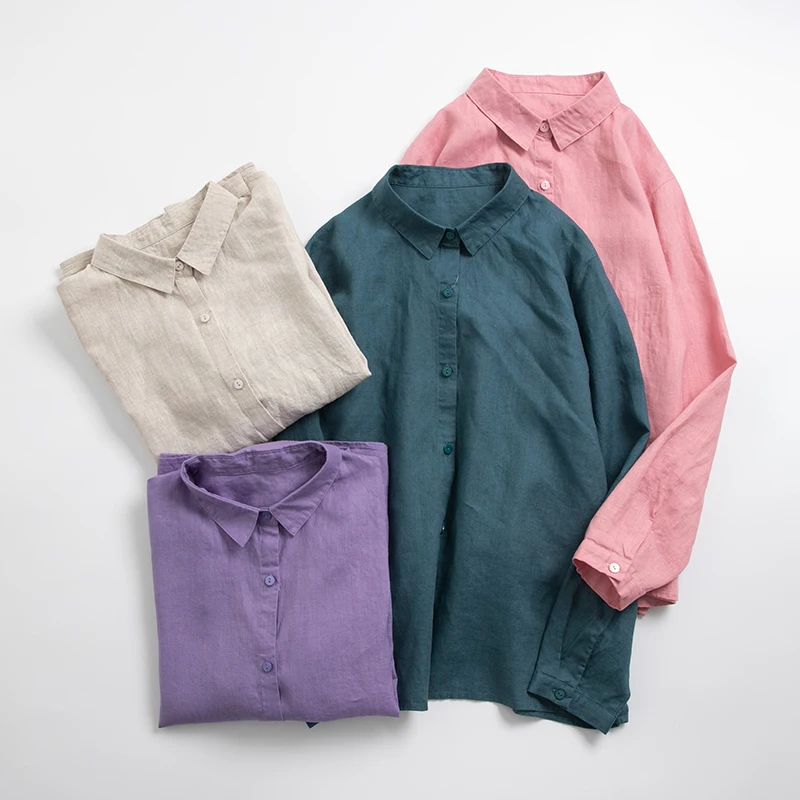 Spring Summer Women All-match Loose Plus Size Comfortable Natural Fabric Water Washed 14*14 Linen Shirts/Blouses
Spring Summer Women All-match Loose Plus Size Comfortable Natural Fabric Water Washed 14*14 Linen Shirts/Blouses
