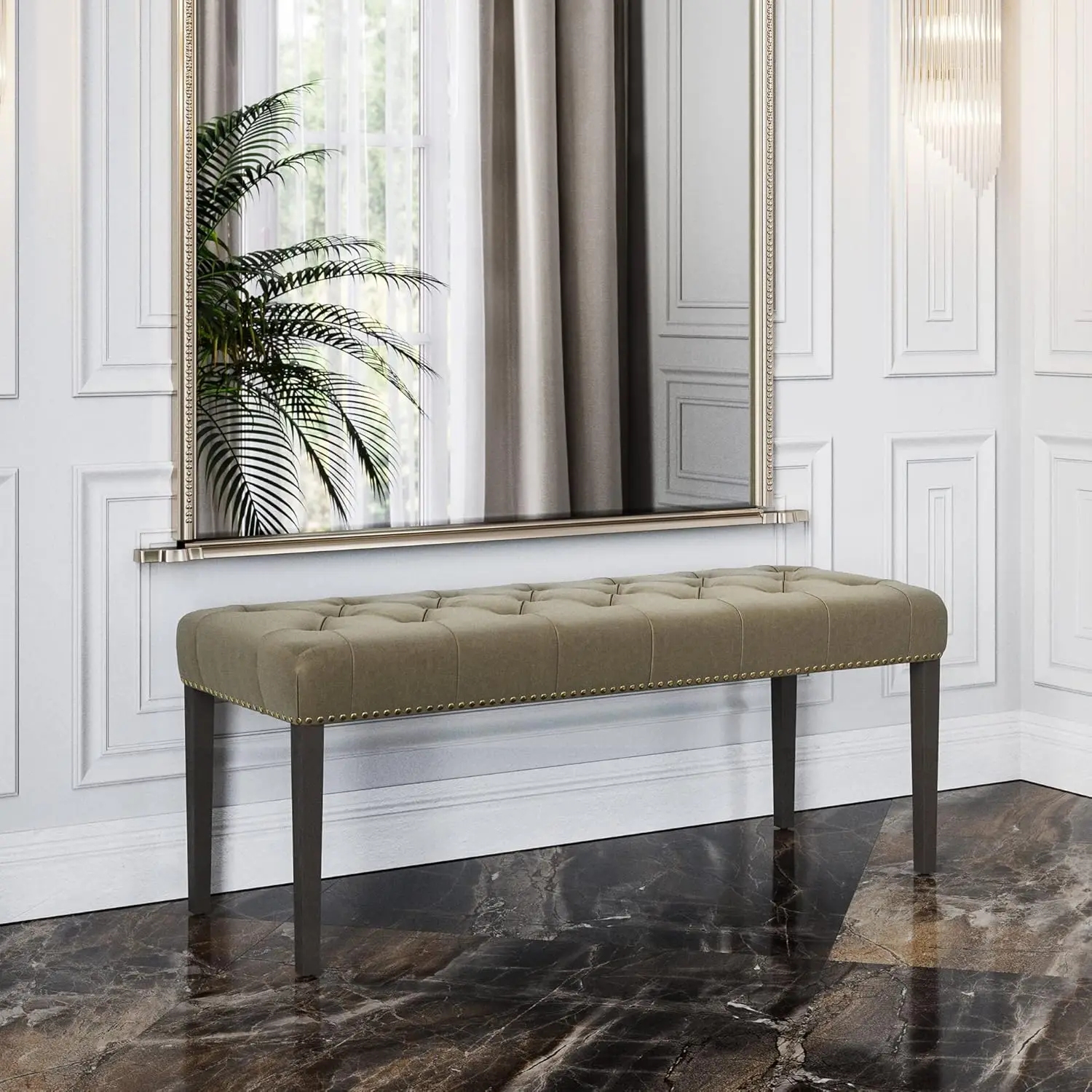 Belleze Modern 47-дюймовый тафтинговый прямоугольный пуфик с ножками, мягкая льняная скамейка с отделкой гвоздями, подставка для ног для жизни
Belleze Modern 47-дюймовый тафтинговый прямоугольный пуфик с ножками, мягкая льняная скамейка с отделкой гвоздями, подставка для ног для жизни