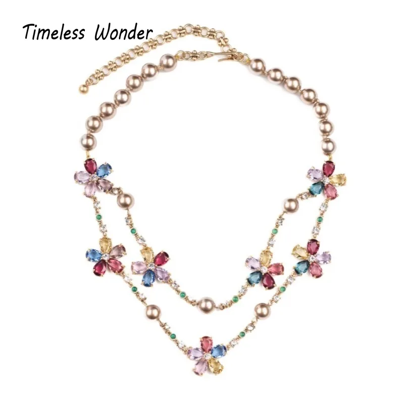 Timeless Wonder Fancy Crystal Zircon Floral Beaded Chains Necklace for Women Designer Fine Jewelry Runway Rare Top Cute 2614
Timeless Wonder Fancy Crystal Zircon Floral Beaded Chains Necklace for Women Designer Fine Jewelry Runway Rare Top Cute 2614