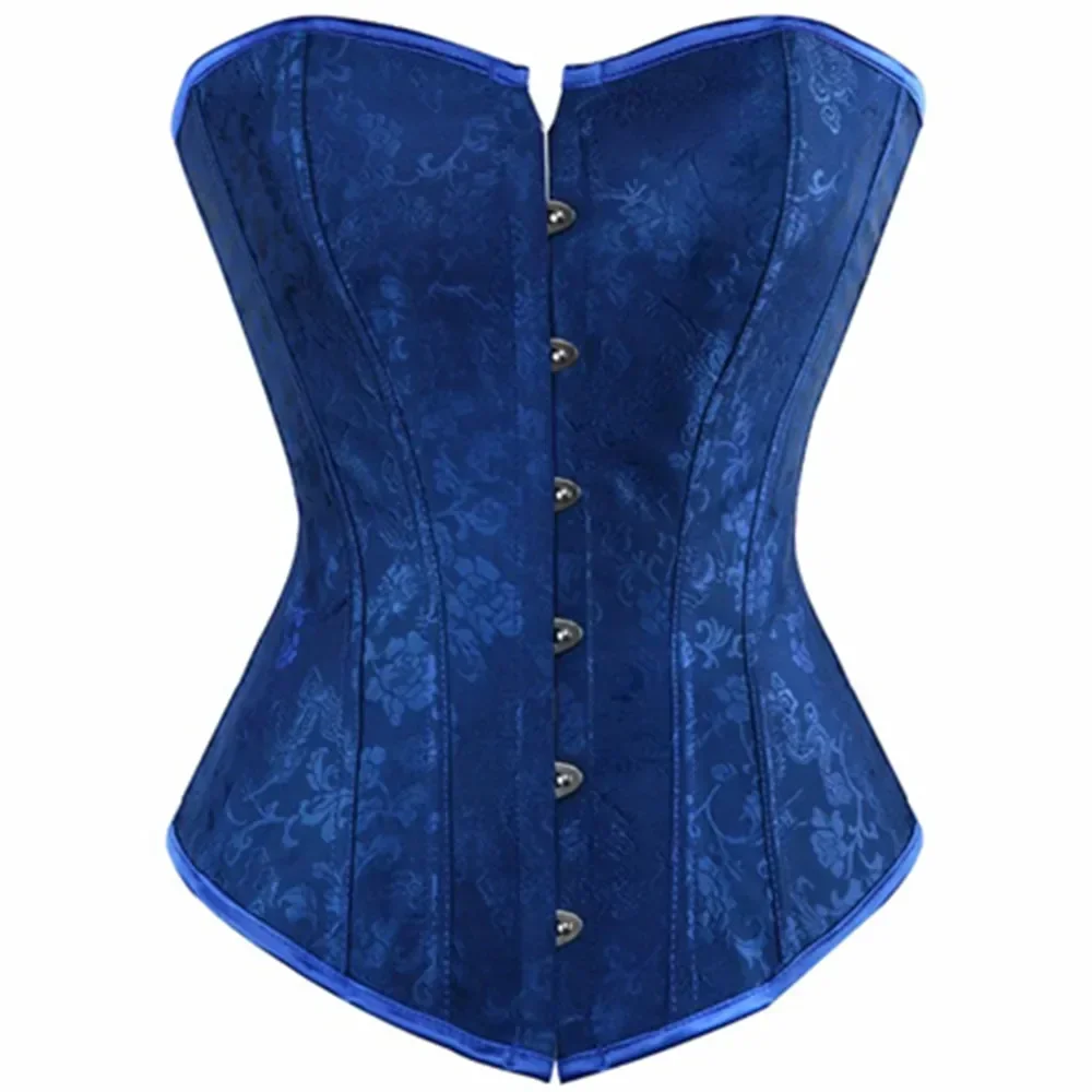 Blue Corset Plus Size Overbust Women Bustiers Top White Black Brown Red Vintage Flower Print Lingerie Corselet Sexy Korsett
Blue Corset Plus Size Overbust Women Bustiers Top White Black Brown Red Vintage Flower Print Lingerie Corselet Sexy Korsett