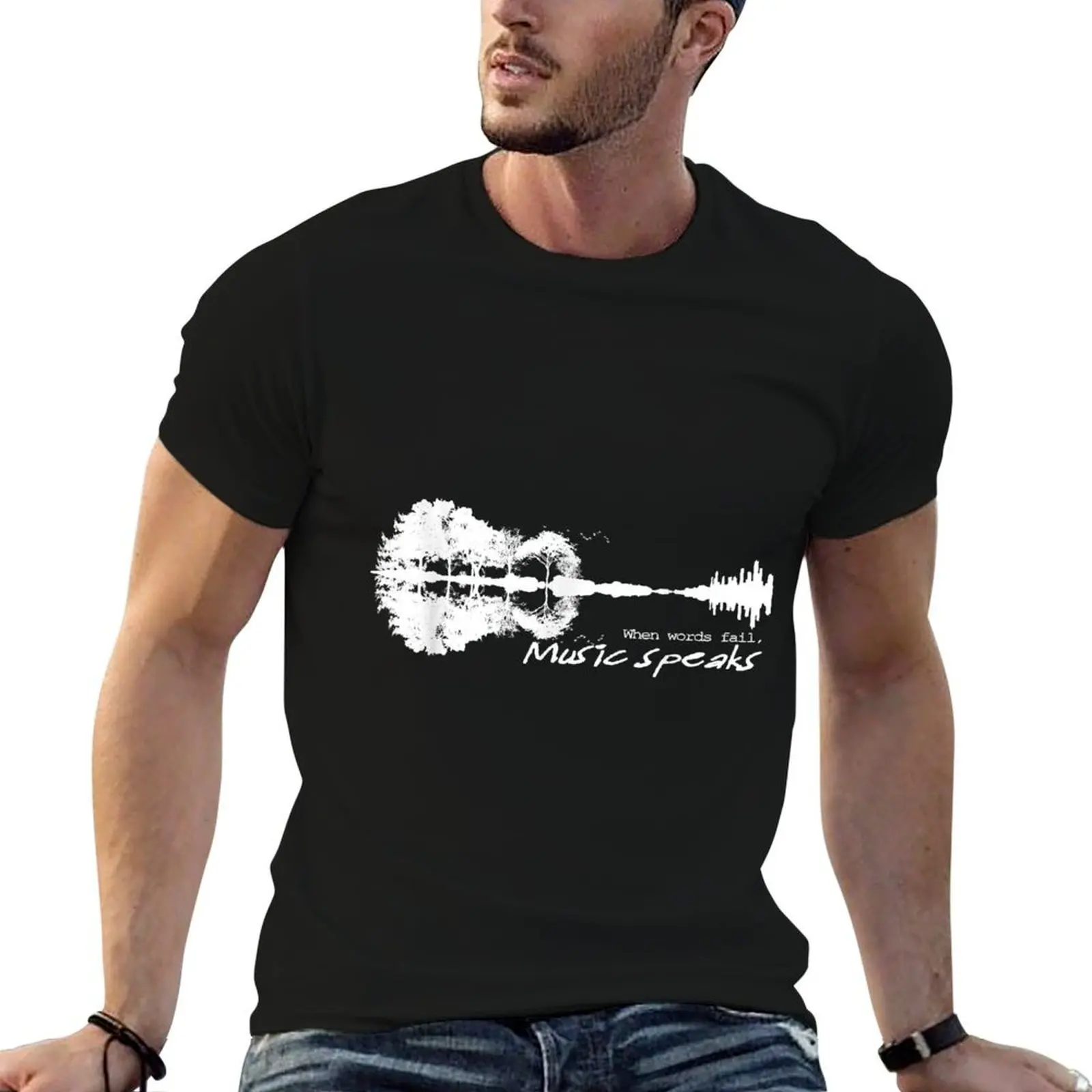 When Words Fail Music Speaks Guitar Music Literary Quote T-Shirt t shirt custom print printed t shirts for man T-Shirt
When Words Fail Music Speaks Guitar Music Literary Quote T-Shirt t shirt custom print printed t shirts for man T-Shirt