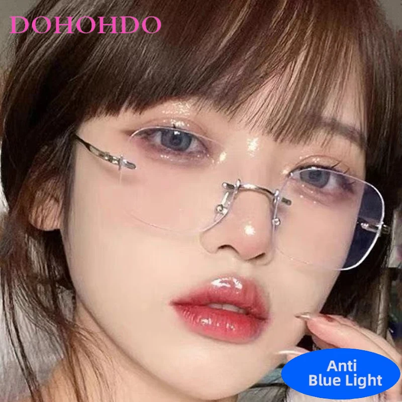 Trendy Luxury Designer Unisex Blue Light Small Square Rimless Optical Glasses Men Women Computer Glasses For Gaming For Reading
Trendy Luxury Designer Unisex Blue Light Small Square Rimless Optical Glasses Men Women Computer Glasses For Gaming For Reading