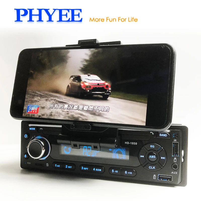1 Din Car Radio Bluetooth Handsfree USB TF MP3 Audio Player Steering Wheel Control Retractable Cell Phone Holder Head Unit 1850
1 Din Car Radio Bluetooth Handsfree USB TF MP3 Audio Player Steering Wheel Control Retractable Cell Phone Holder Head Unit 1850