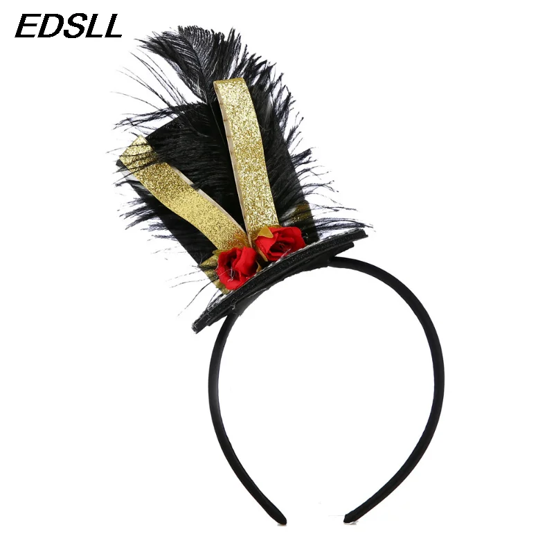 Christmas Retro Hat Halloween Children's Girls Hair Hoop Headdress Fascinator Headband With Feather Rose Headwear Cosplay
Christmas Retro Hat Halloween Children's Girls Hair Hoop Headdress Fascinator Headband With Feather Rose Headwear Cosplay