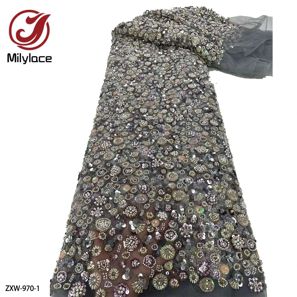 African Sequins Lace Fabric 2023 High Quality Embroidery Beaded French Tulle Lace Material for Wedding Dress ZXW-970
African Sequins Lace Fabric 2023 High Quality Embroidery Beaded French Tulle Lace Material for Wedding Dress ZXW-970