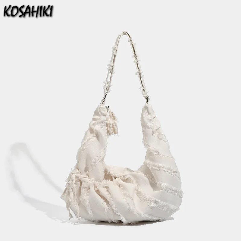 2025 Korean Ins Simple Women's Handbags Casual All Match Pleated Drawstring Shoulder Bag New Y2k Aesthetic Canvas Crossbody Bags
2025 Korean Ins Simple Women's Handbags Casual All Match Pleated Drawstring Shoulder Bag New Y2k Aesthetic Canvas Crossbody Bags