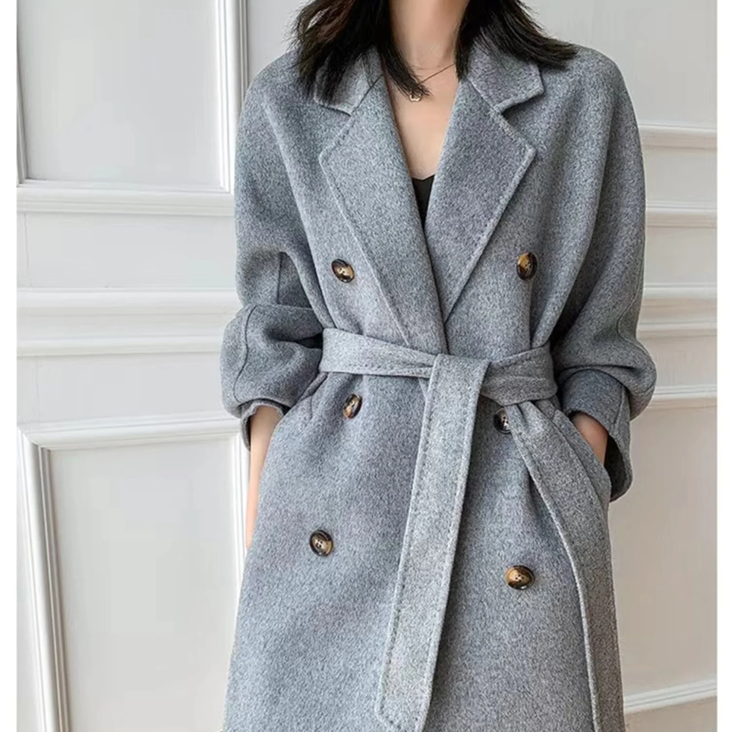Allingentle Women's Suit Long Blazer Woolen Fashion Women Jacket with Belt Warm Coat for Party Daily Outfits Customize
Allingentle Women's Suit Long Blazer Woolen Fashion Women Jacket with Belt Warm Coat for Party Daily Outfits Customize
