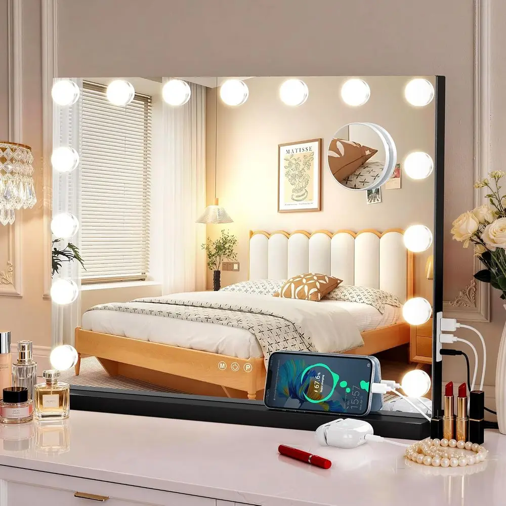 Vanity Makeup Mirror with Lights,Vanity Mirror with 3 Color es,Lighted Vanity Mirror with Dimmable LED Bulbs &10X Magniication o
Vanity Makeup Mirror with Lights,Vanity Mirror with 3 Color es,Lighted Vanity Mirror with Dimmable LED Bulbs &10X Magniication o