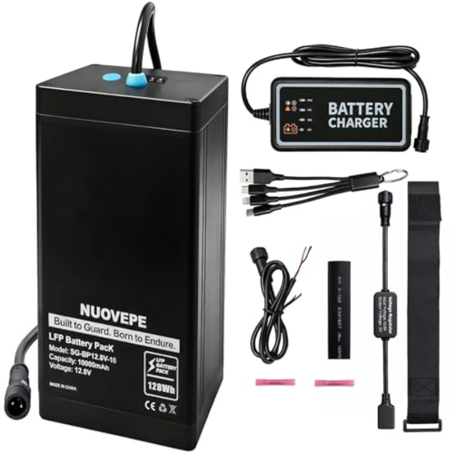 Marine-use portable 12V lithium battery kit in black, waterproof design for kayak, fishing, and outdoor applicationsfeatures 4-
Marine-use portable 12V lithium battery kit in black, waterproof design for kayak, fishing, and outdoor applicationsfeatures 4-