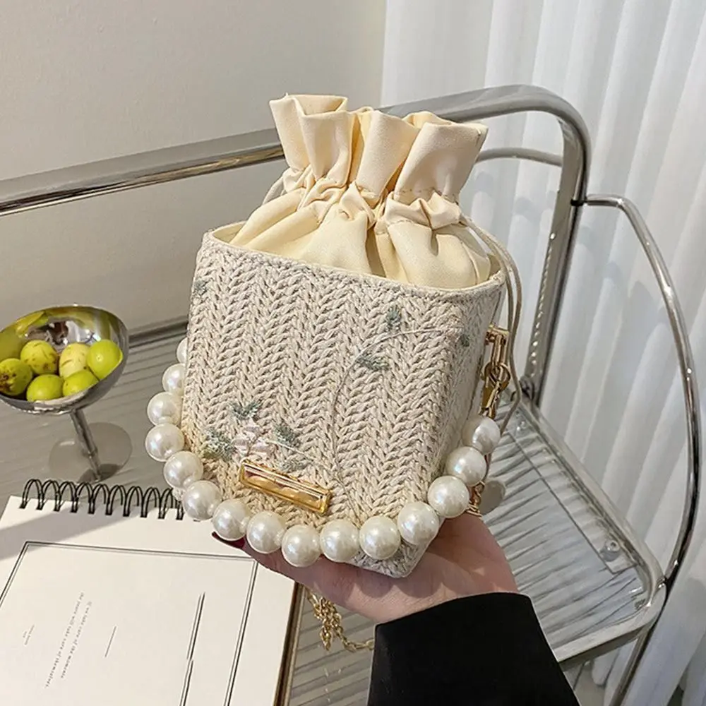 1Pcs High Quality Pearl Chain Shoulder Bags Summer Fashion Straw Crossbody Handbag Lady Bucket Bag for Women Girls 2 Color
1Pcs High Quality Pearl Chain Shoulder Bags Summer Fashion Straw Crossbody Handbag Lady Bucket Bag for Women Girls 2 Color