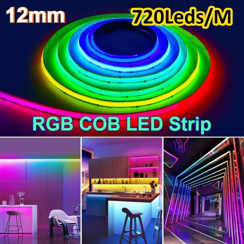 Светодиодная лента DC12V COB, 720 светодиодов/M, 12 мм, полноцветная, для домашнего декора, гостиной, гибкая SPI 24 В, WS2811, Pixel RGBIC FCOB, полоса света
Светодиодная лента DC12V COB, 720 светодиодов/M, 12 мм, полноцветная, для домашнего декора, гостиной, гибкая SPI 24 В, WS2811, Pixel RGBIC FCOB, полоса света