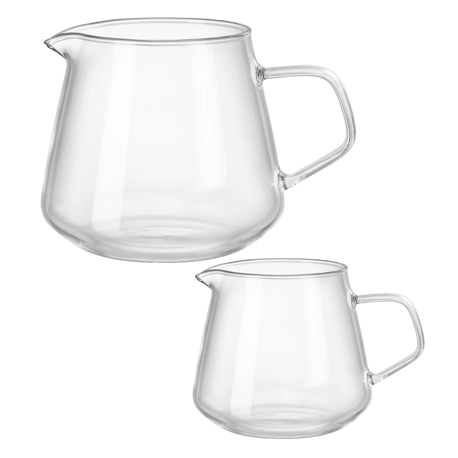 2Pcs Glass Coffee Carafe Set 650Ml 400Ml Pouring Pot Drip Free Ergonomic Handle for Home Family Gathering Use
2Pcs Glass Coffee Carafe Set 650Ml 400Ml Pouring Pot Drip Free Ergonomic Handle for Home Family Gathering Use