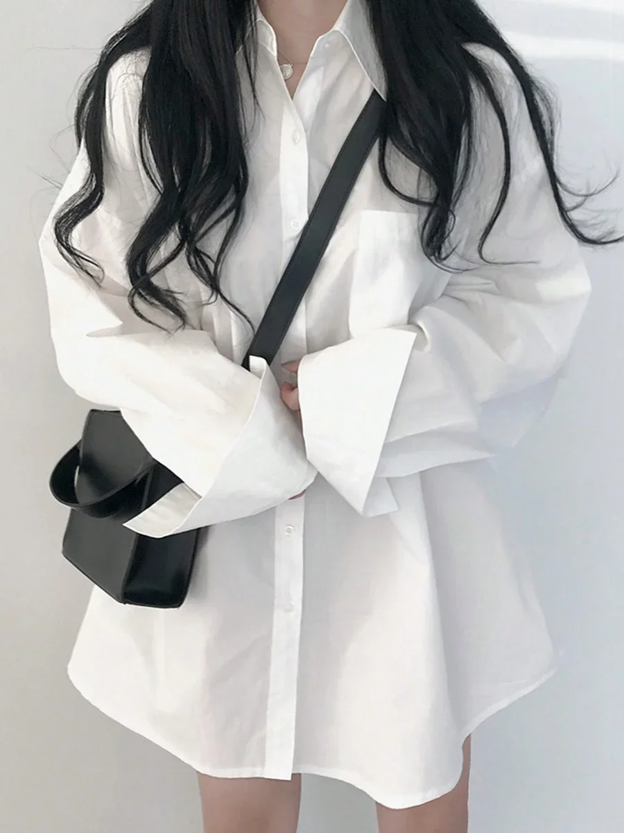 Korean Sle Chic Polo Neck Open Cardigan Top Loose Long Sleeve Sun Protection White Shirt Women's Fashion Commute XT652
Korean Sle Chic Polo Neck Open Cardigan Top Loose Long Sleeve Sun Protection White Shirt Women's Fashion Commute XT652
