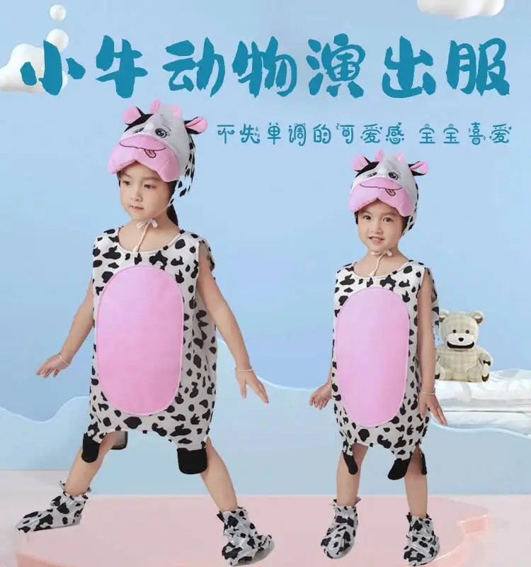 New Children Animal Calf Costume Milk Ranch Cow The Four Seasons Dance Chicken Duck Cartoon Fiesta Carnival Halloween Cosplay
New Children Animal Calf Costume Milk Ranch Cow The Four Seasons Dance Chicken Duck Cartoon Fiesta Carnival Halloween Cosplay