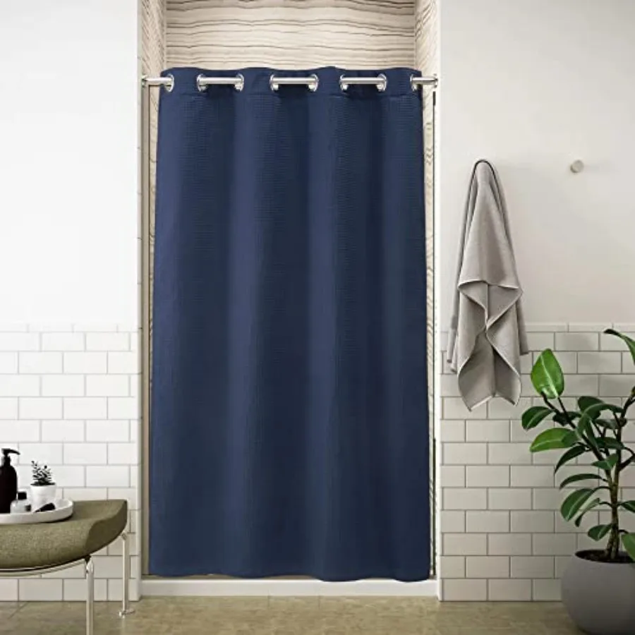 Stall Waffle Weave Shower Curtain with Snap-in Liner, Cotton Blend Fabric Heavy Duty, No Hooks Needed Shower Curtain for Bathro
Stall Waffle Weave Shower Curtain with Snap-in Liner, Cotton Blend Fabric Heavy Duty, No Hooks Needed Shower Curtain for Bathro