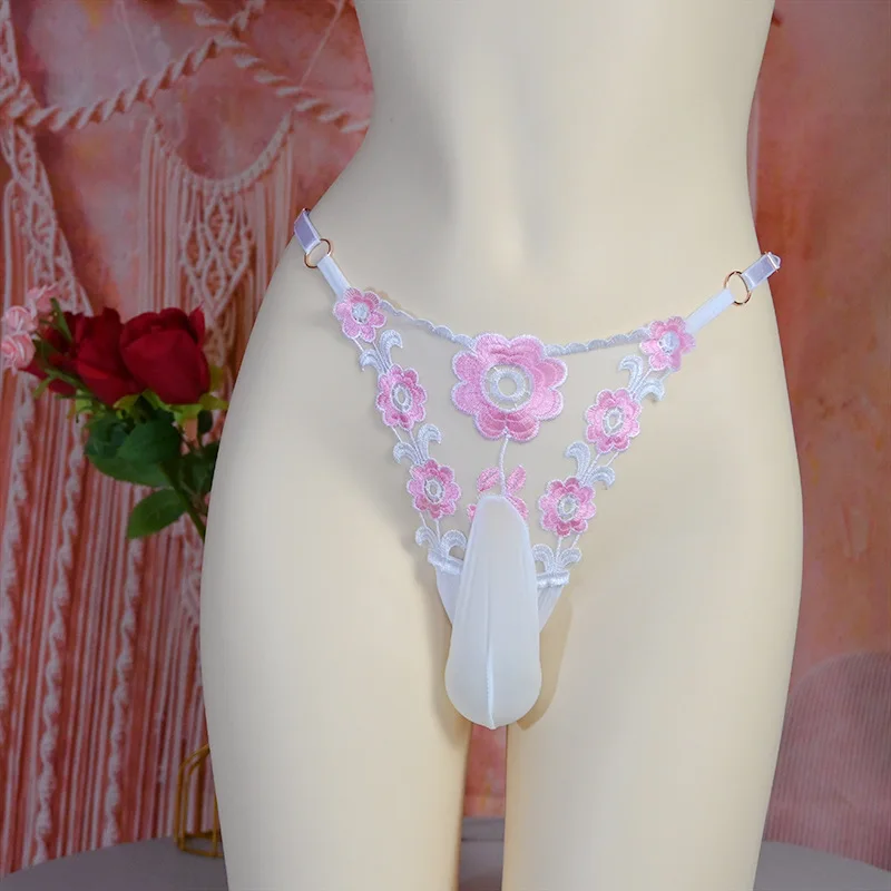 Floral Embroidery Male Lingerie Mesh Sexy G-string Bugle Pouch Thongs Mens Transparent Underwear Low Waist Man Seduction Panties
Floral Embroidery Male Lingerie Mesh Sexy G-string Bugle Pouch Thongs Mens Transparent Underwear Low Waist Man Seduction Panties