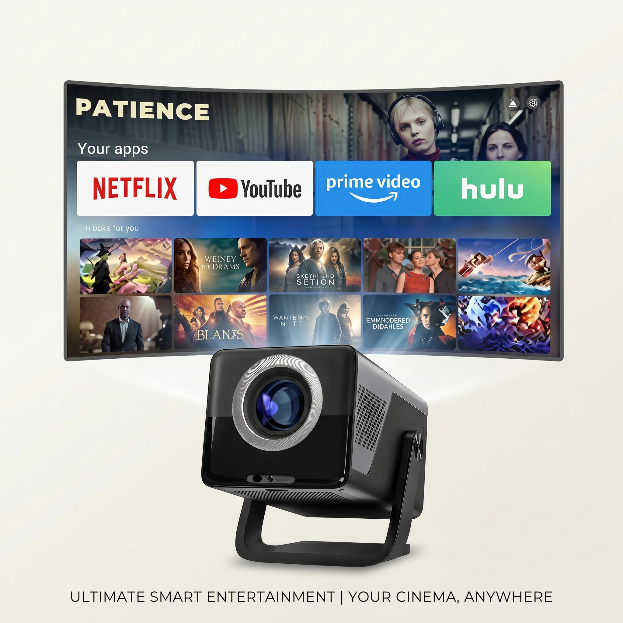 LYNCast MINI Smart Projector X7P, 8K Support, FHD 1080P, Android 14, WiFi6, Outdoor, Home Theater, Anime, FIFA World Cup, green materials, Crystal Clear Experience
LYNCast MINI Smart Projector X7P, 8K Support, FHD 1080P, Android 14, WiFi6, Outdoor, Home Theater, Anime, FIFA World Cup, green materials, Crystal Clear Experience