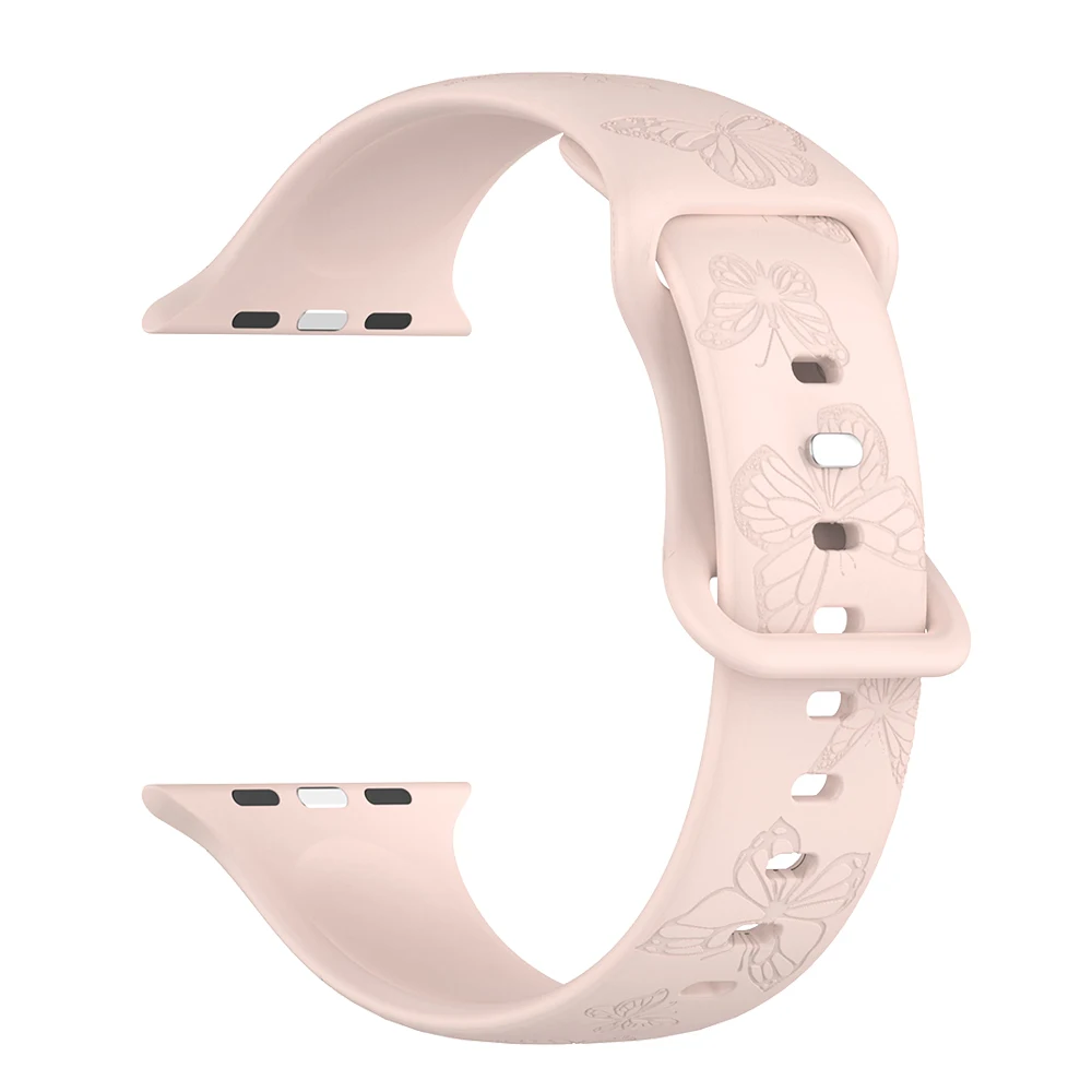 Quick Release Watch Strap For Apple Watch 1/2/3/4,38 40 41mm & 42 44 45 49mm Butterfly & Rose Pattern Skin-friendly Silicone
Quick Release Watch Strap For Apple Watch 1/2/3/4,38 40 41mm & 42 44 45 49mm Butterfly & Rose Pattern Skin-friendly Silicone