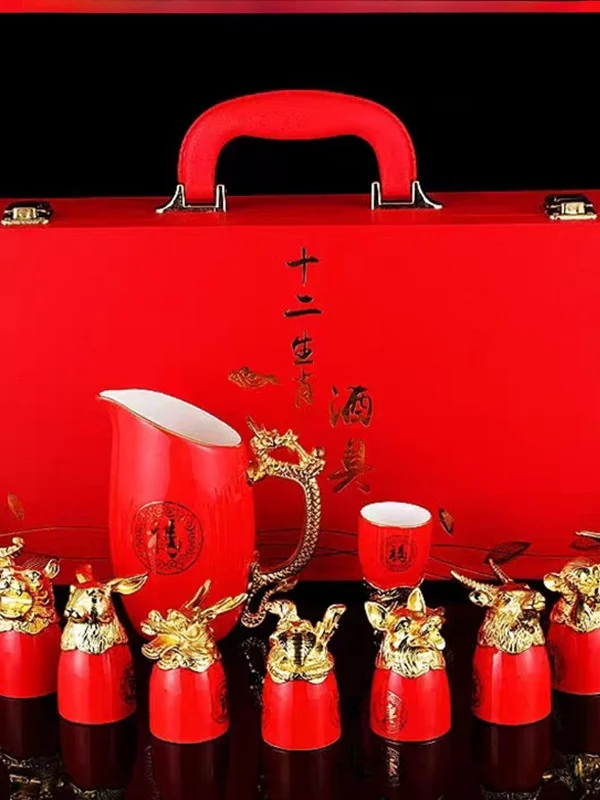 Chinese Style Glass Set High End White Wine Cup Gift Box Liquor Cup Retro Alcohol Bottle Small Alcohol Dish Handmade Craft
Chinese Style Glass Set High End White Wine Cup Gift Box Liquor Cup Retro Alcohol Bottle Small Alcohol Dish Handmade Craft