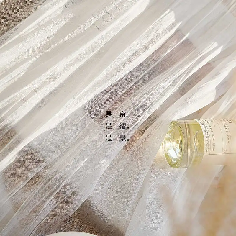 Japan Style White Tulle Curtains For Living Room Wrinkled Linen Texture Balcony Bedroom Screen Curtain For Bay Window Home Decor
Japan Style White Tulle Curtains For Living Room Wrinkled Linen Texture Balcony Bedroom Screen Curtain For Bay Window Home Decor