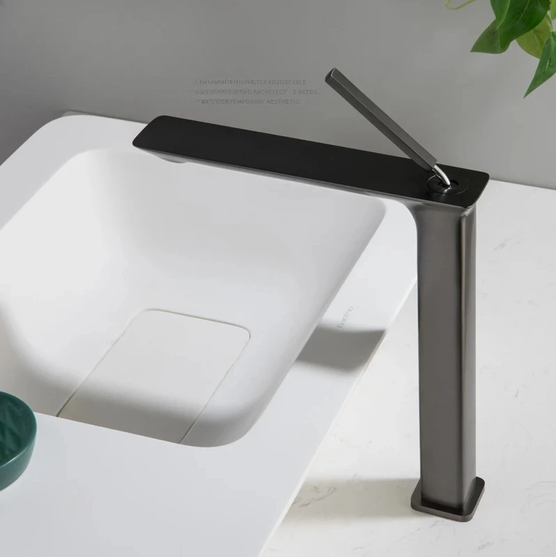 Square hot and cold silver faucet, hotel villa personalized all-copper bathroom basin faucet high and low
Square hot and cold silver faucet, hotel villa personalized all-copper bathroom basin faucet high and low