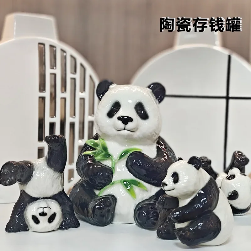 Panda ceramic piggy bank home decoration storage ornament creative new home gift living room ornament crafts
Panda ceramic piggy bank home decoration storage ornament creative new home gift living room ornament crafts