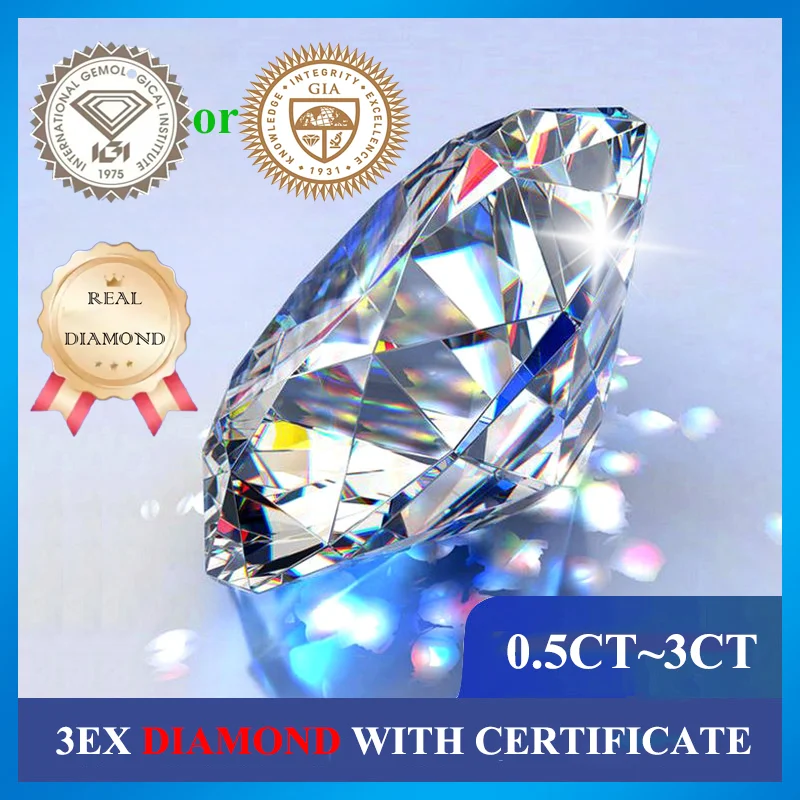 Lab Grown Stone 0.5ct 1ct 1.5ct 2ct D VS2-VVS1 Round CVD HPHT IGI GIA Certificate Super White
Lab Grown Stone 0.5ct 1ct 1.5ct 2ct D VS2-VVS1 Round CVD HPHT IGI GIA Certificate Super White