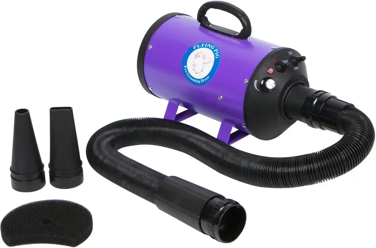 Flying Pig High Velocity Dog Pet Grooming Dryer w/Heater (Model: Flying One, Purple)
Flying Pig High Velocity Dog Pet Grooming Dryer w/Heater (Model: Flying One, Purple)
