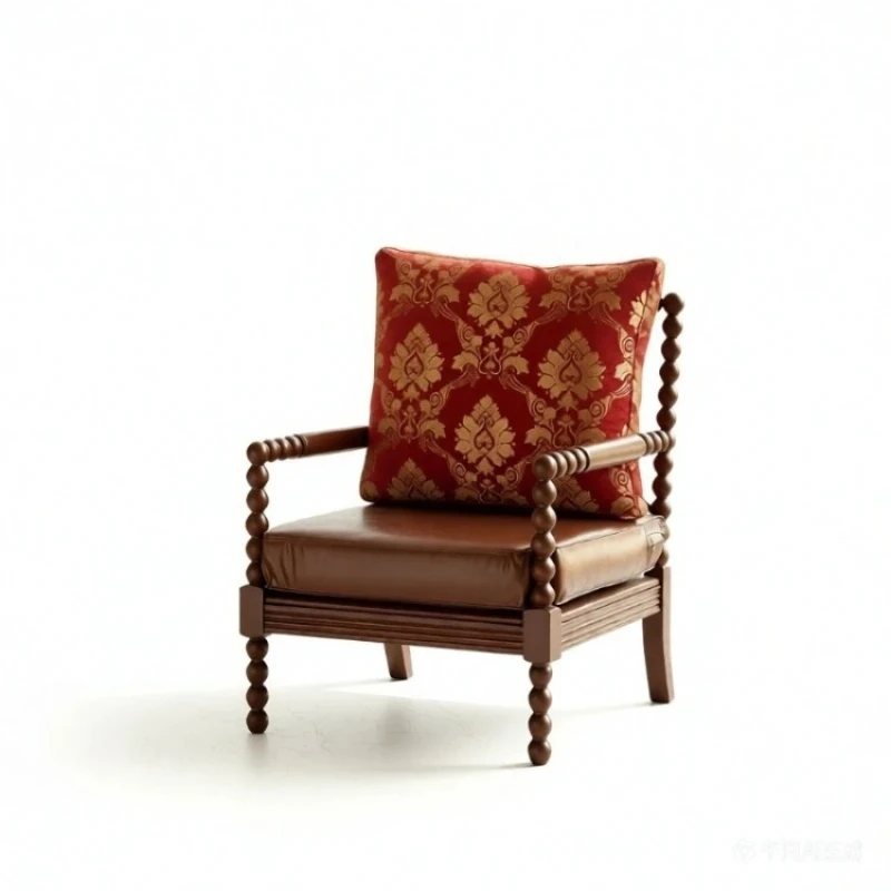 American retro pearl chair solid wood single sofa French tiger chair antique leisure
American retro pearl chair solid wood single sofa French tiger chair antique leisure