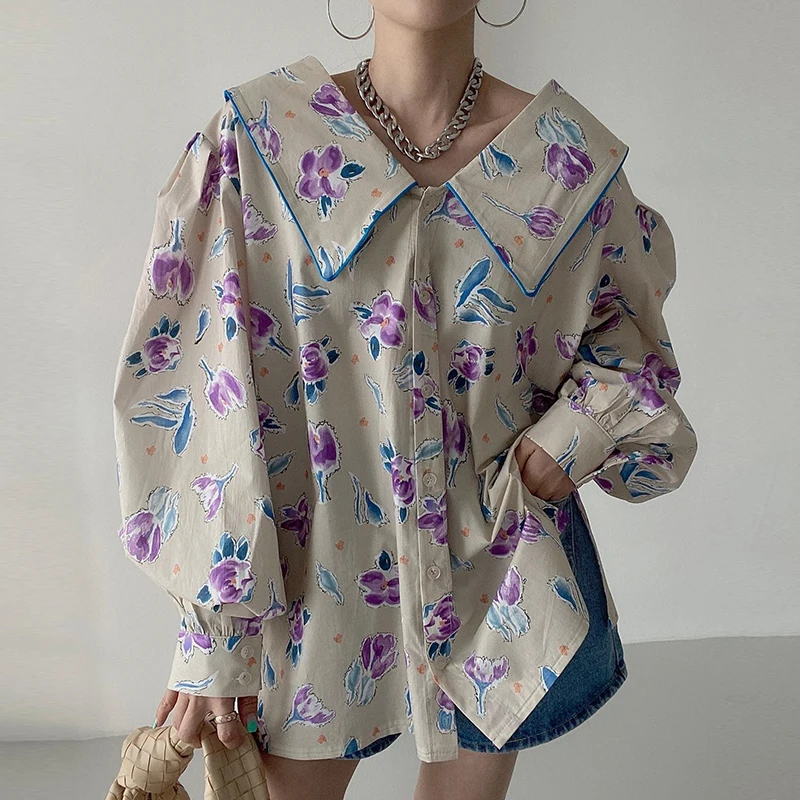 Шикарная винтажная женская блузка с цветочным принтом, свободного кроя, с воротником-стойкой, универсальная, весенняя, модная, премиум-класса
Шикарная винтажная женская блузка с цветочным принтом, свободного кроя, с воротником-стойкой, универсальная, весенняя, модная, премиум-класса