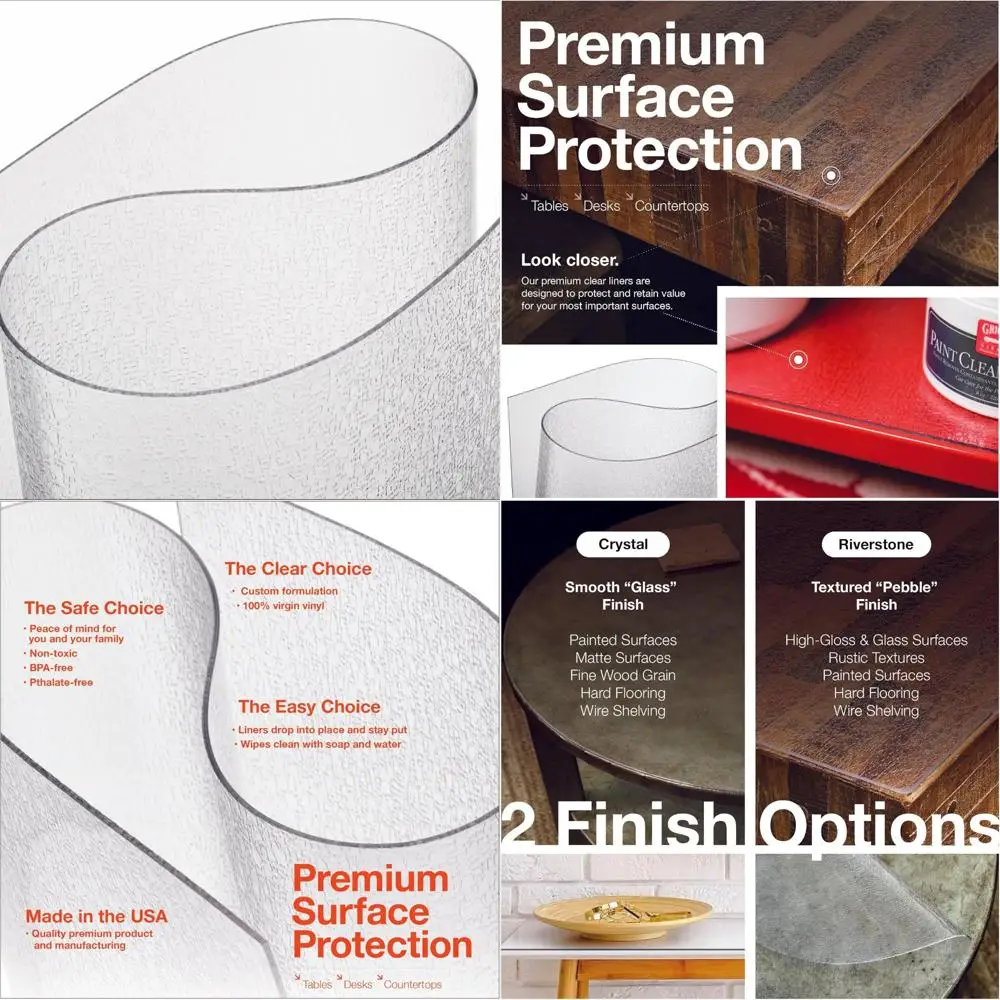 Толстая прозрачная виниловая защита для стола, текстурированная галька, 42 x 70, безопасная для кухонных деревянных столов, производство США, толщина 2 мм
Толстая прозрачная виниловая защита для стола, текстурированная галька, 42 x 70, безопасная для кухонных деревянных столов, производство США, толщина 2 мм