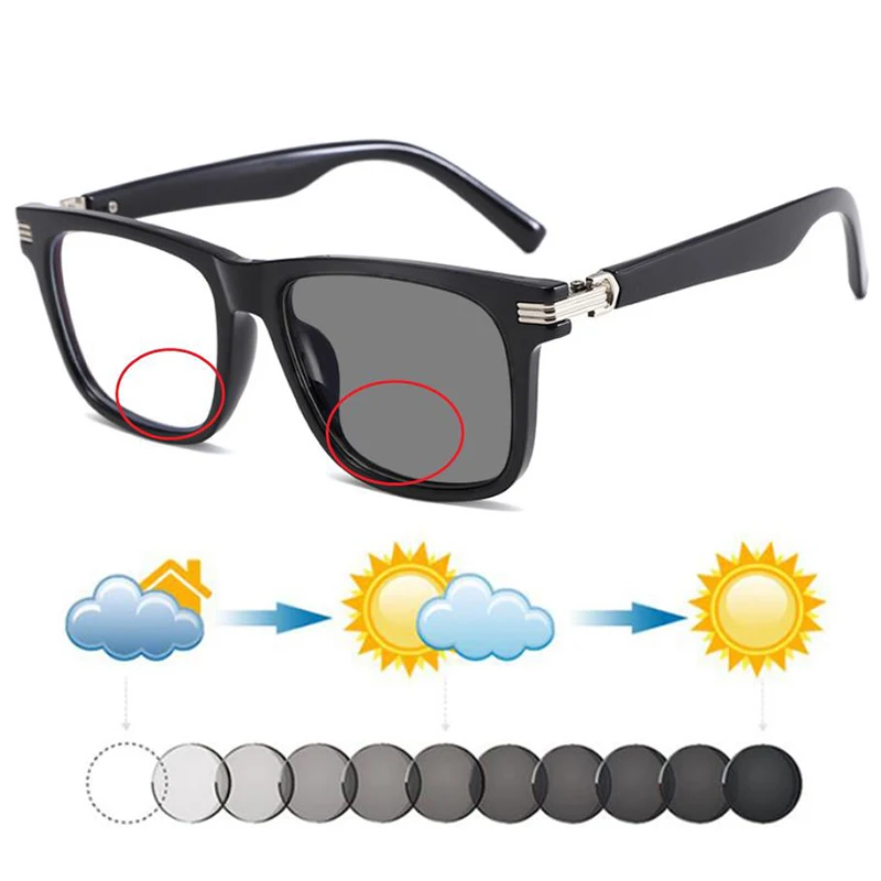 New Retro Fashion Men Square Photochromic Bifocals Reading Sunglasses Women Look Near Far Prescription Sunnies Driving Travel
New Retro Fashion Men Square Photochromic Bifocals Reading Sunglasses Women Look Near Far Prescription Sunnies Driving Travel