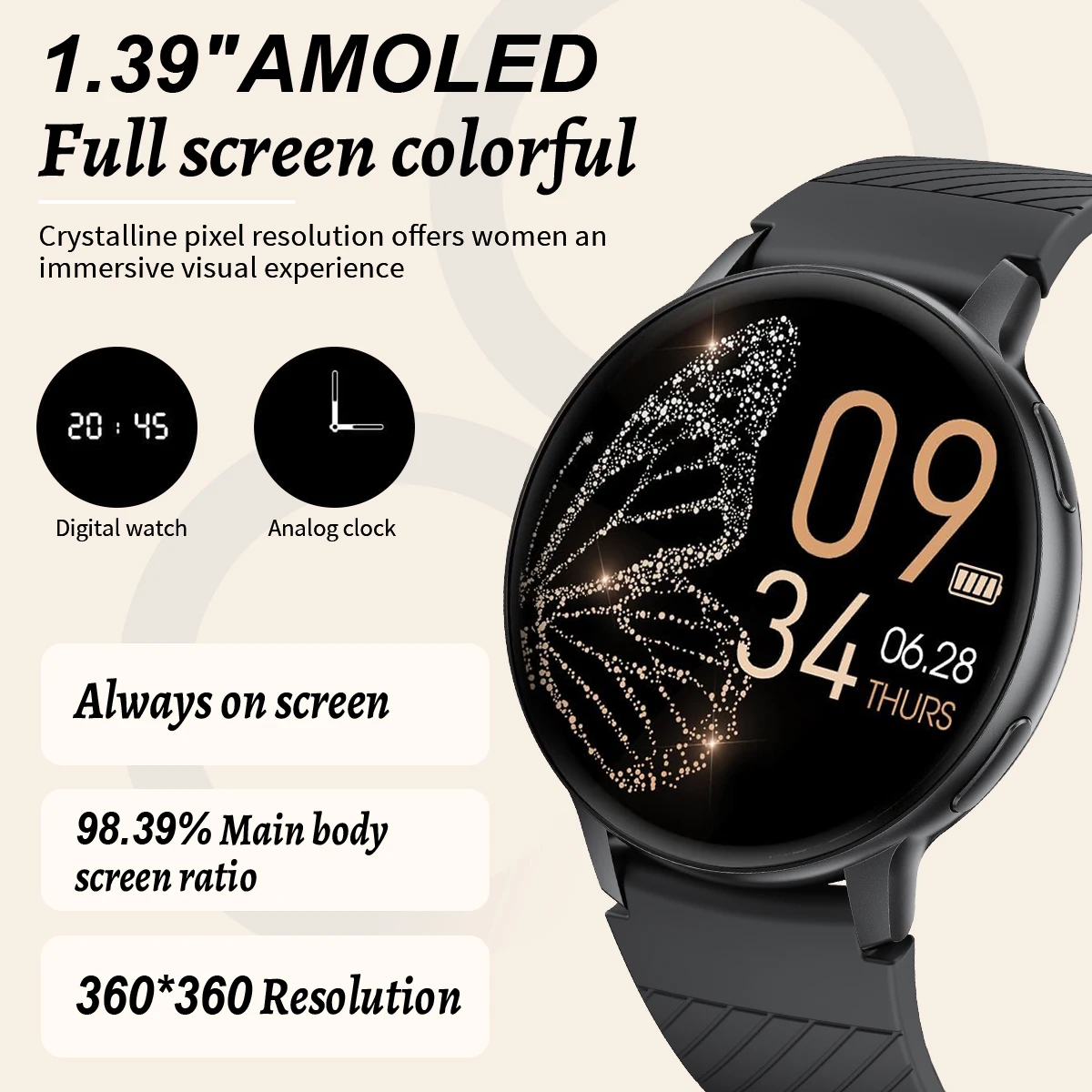 LIGE 2026 Men's Smart Watch 1.39" AMOLED Screen Health Sleep Monitoring Fitness Tracker Sports Bluetooth Call Ladies' Smartwatch
LIGE 2026 Men's Smart Watch 1.39" AMOLED Screen Health Sleep Monitoring Fitness Tracker Sports Bluetooth Call Ladies' Smartwatch